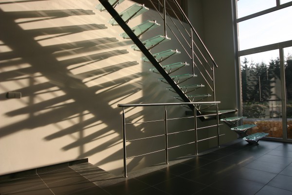 Escalier Inox Plexi-Verre